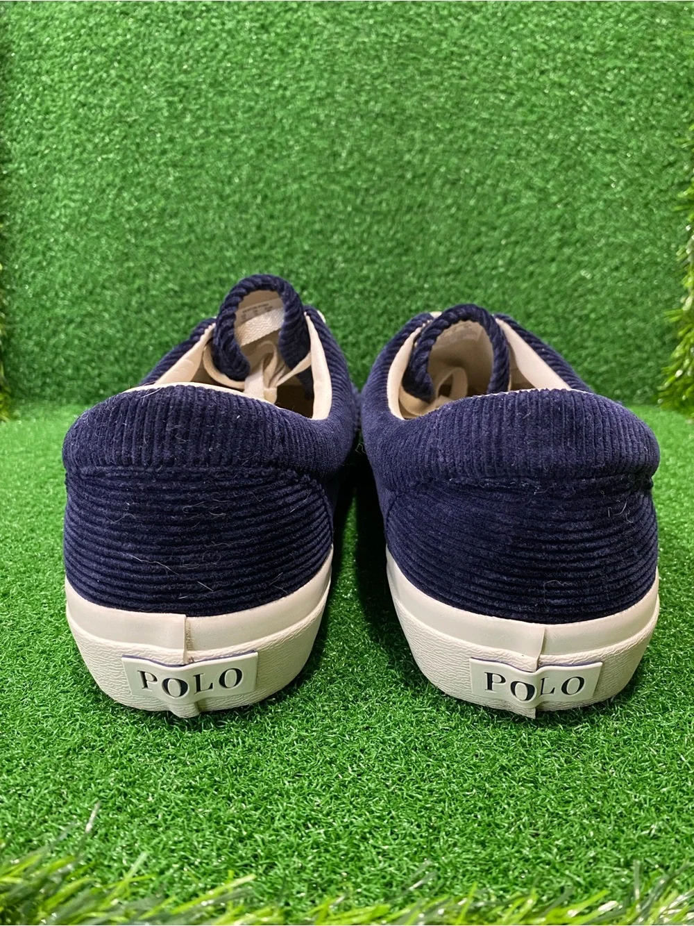 Polo Ralph Lauren Keaton Corduroy Sneakers In Hunter Navy Pony Sz 12 Mens